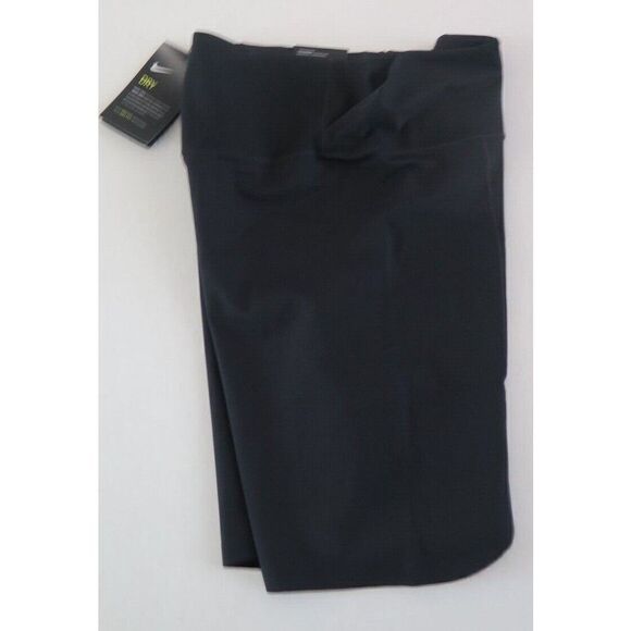 Nike DA0837 010 Women's M Black High Waist One Luxe Tight Fit Shorts $65 - Picture 3 of 6